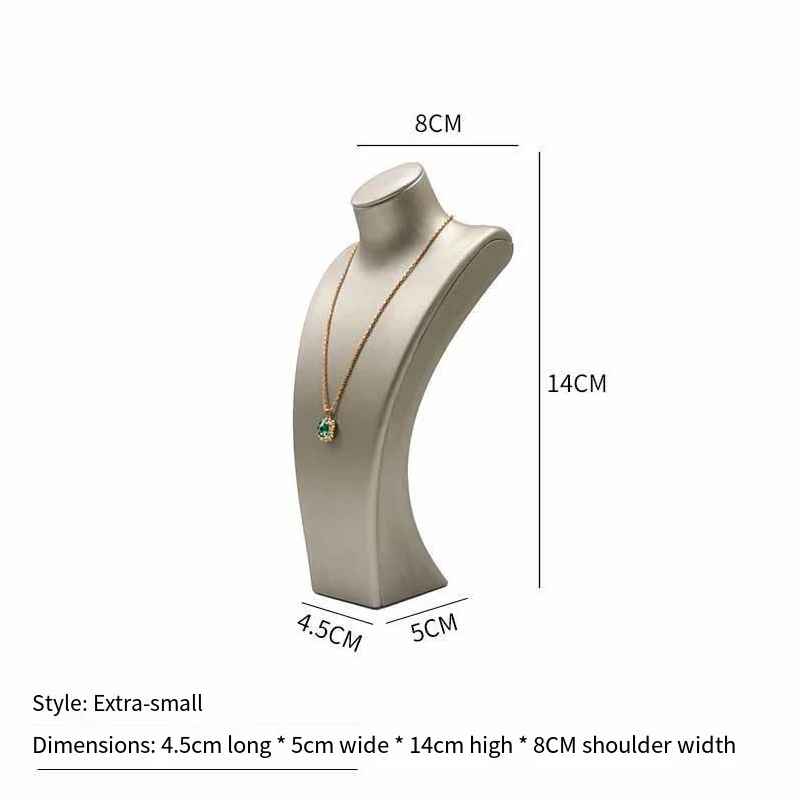 Présentoir Collier Simili Cuir Gris perle