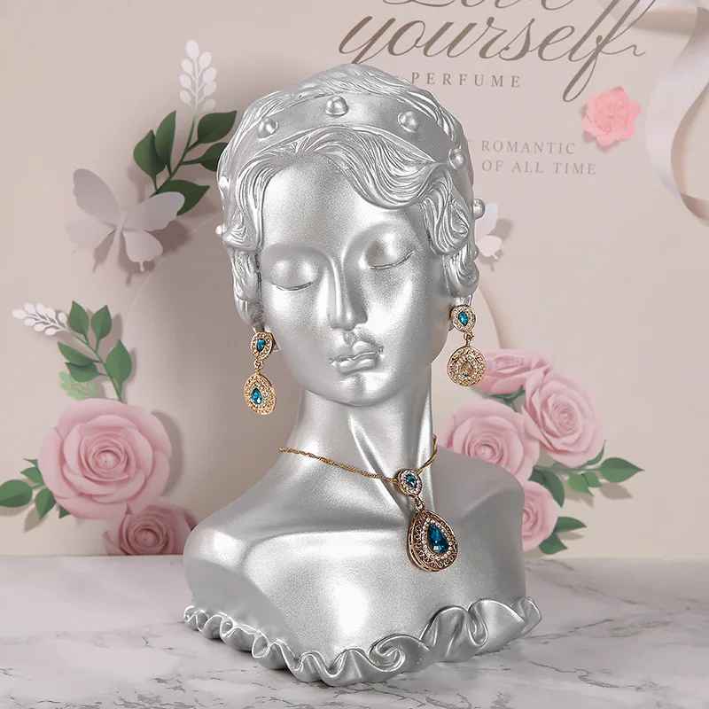 Présentoir collier buste femme réaliste