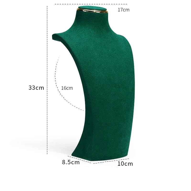 Présentoir collier buste microfibre luxe