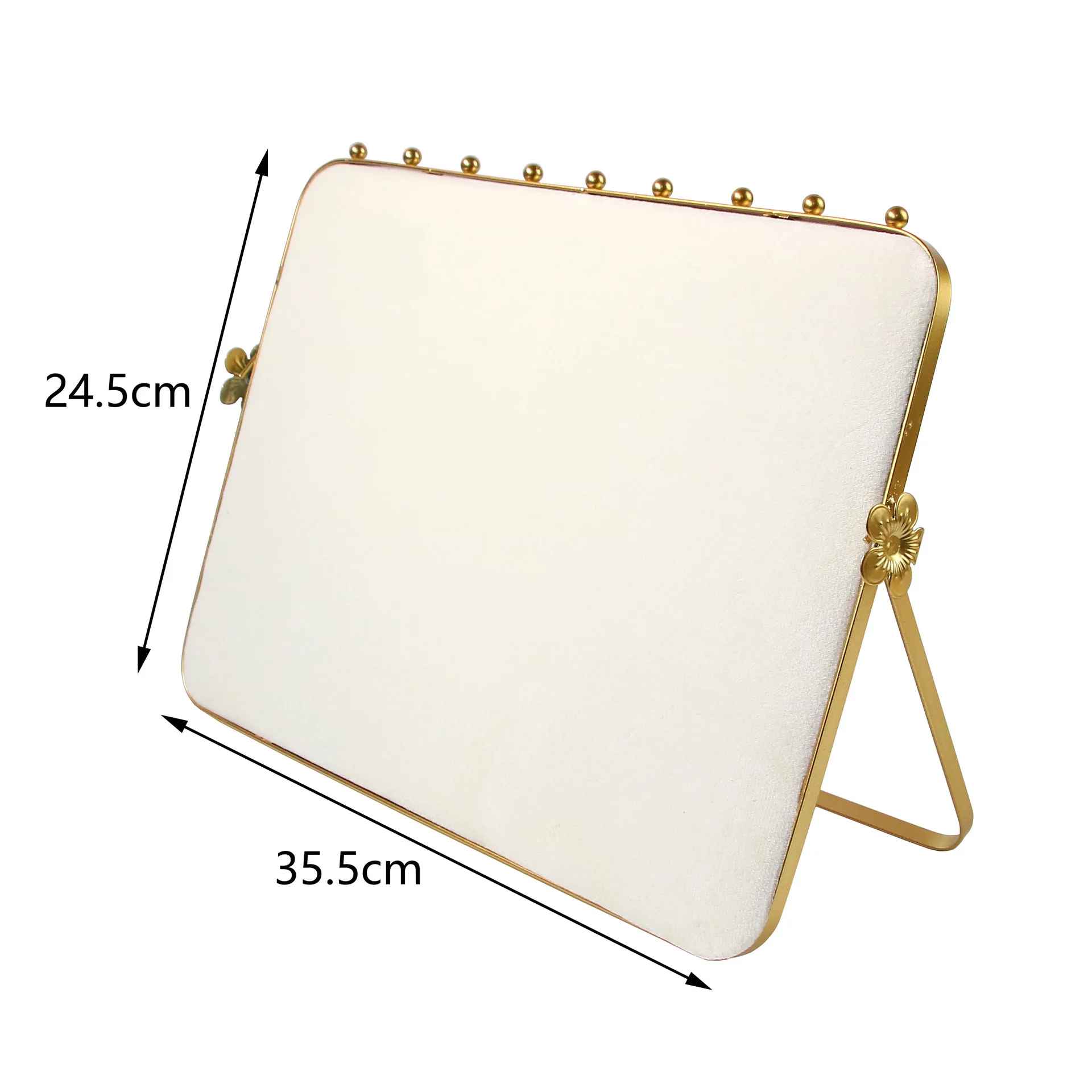 Présentoir à Bijoux Design en Velours Métal Doré – Horizontal