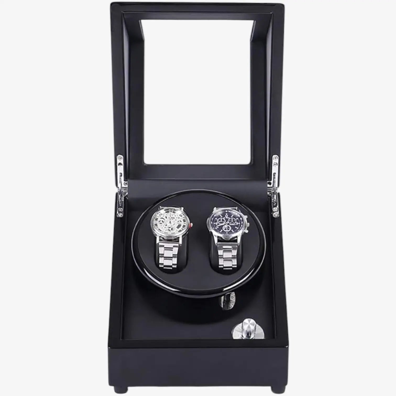 Remontoir Montre Bois Noir 2 Places Silencieux