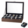 Boîte Montres Bois Velours 10 Slots
