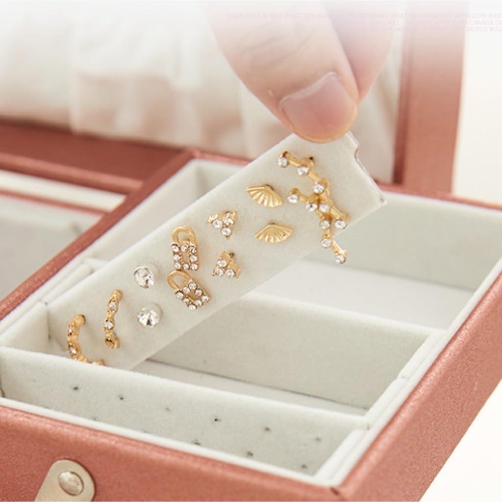 Boîte Bijoux Cuir Multi Rangements Tiroirs