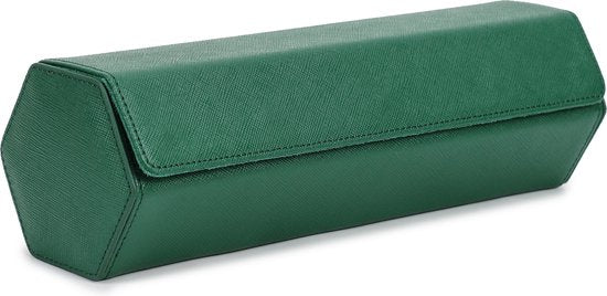 Étui Montre Cuir Vert 4 Emplacements