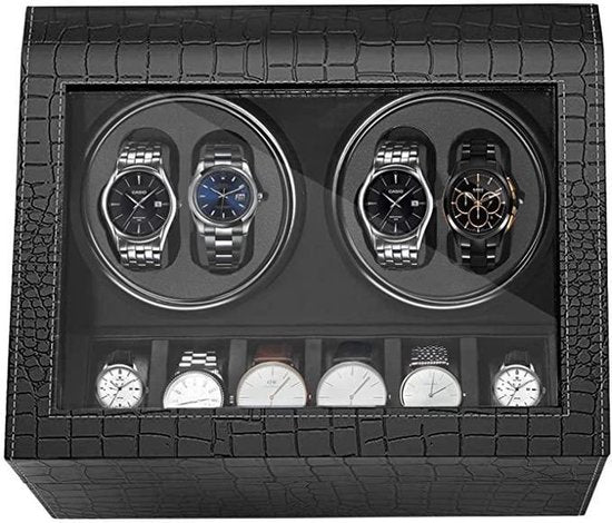 Coffre Fort Montre Cuir Multi Remontoirs LED Deluxe