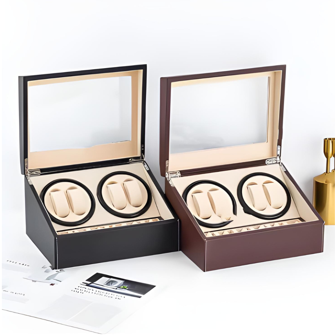 Coffre Fort Montre Cuir Multi Remontoirs LED Deluxe