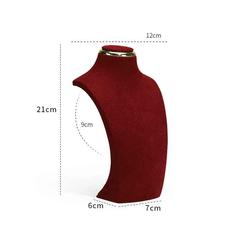 Présentoir collier buste microfibre luxe