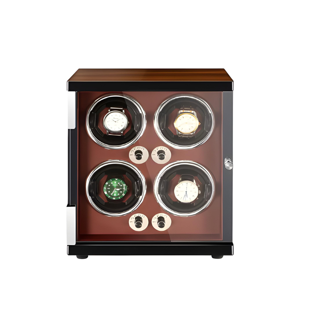 Coffre Fort Montre Bois Rouge 4 Places
