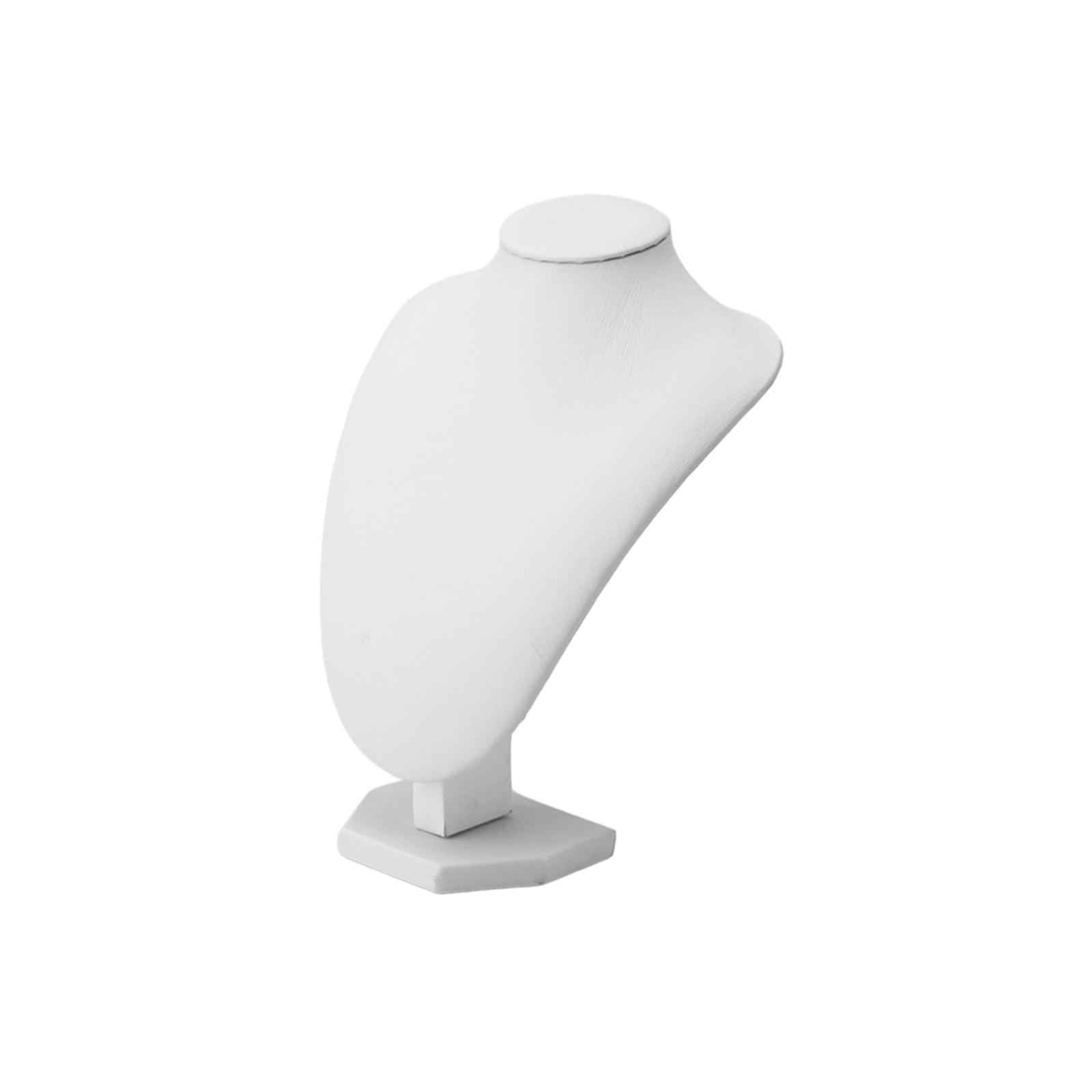 Présentoir Collier velours blanc 21 × 15 cm