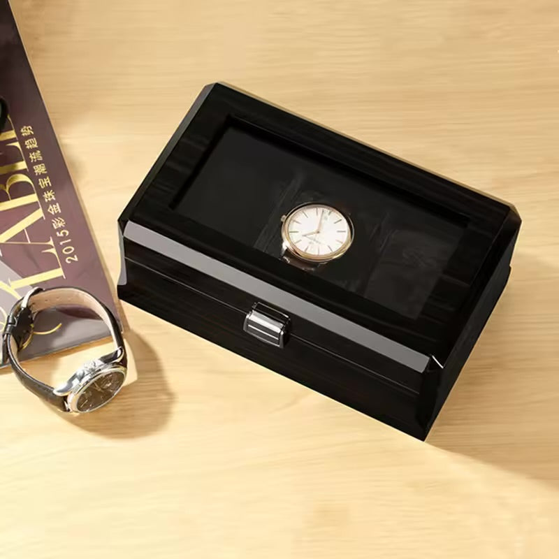 Coffret Montres Bois Naturel 3 Places Velours