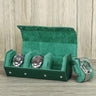 Étui Montre Cuir Vert Émeraude 3 Places Voyage