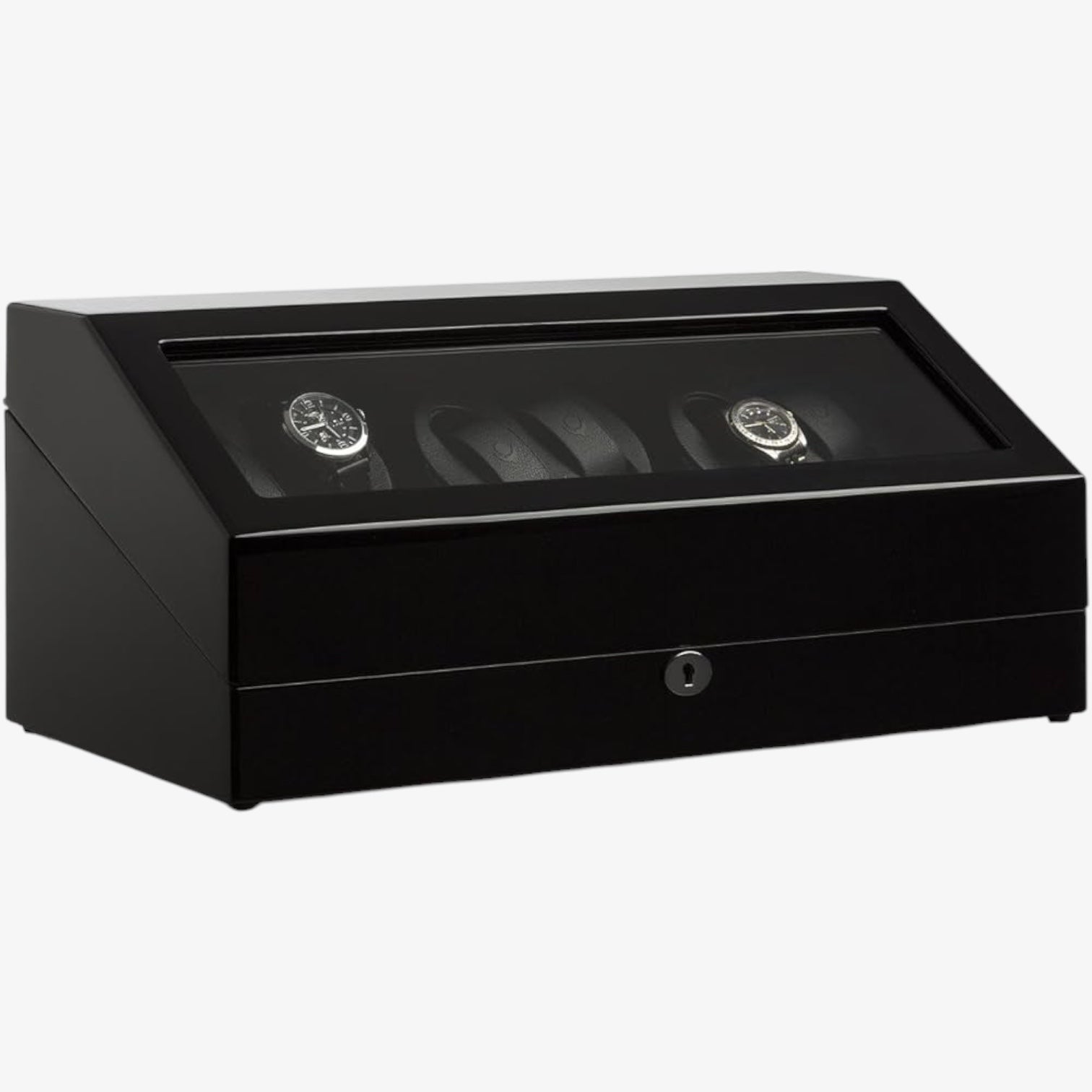 Remontoir 6 Montres Bois Cuir Noir Luxe