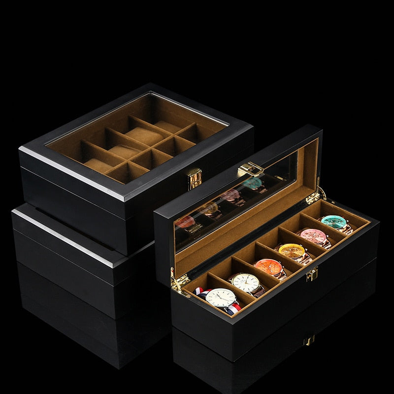 Boîte Montre Bois Naturel Aurum Prestige