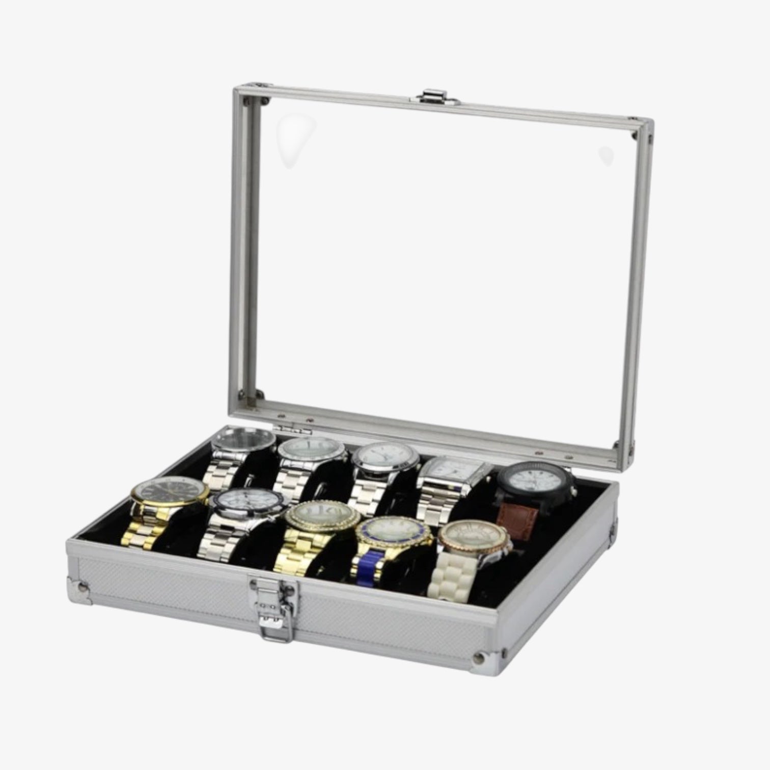 Coffret Montres Métal Aluminium 6 10 12 Places
