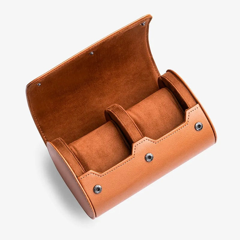 Étui Montre Cuir 2 Places Voyage Compact