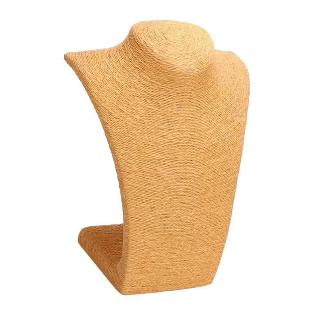 Buste collier en tissu lin