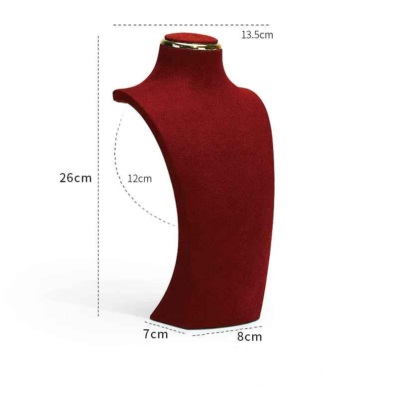 Présentoir collier buste microfibre luxe