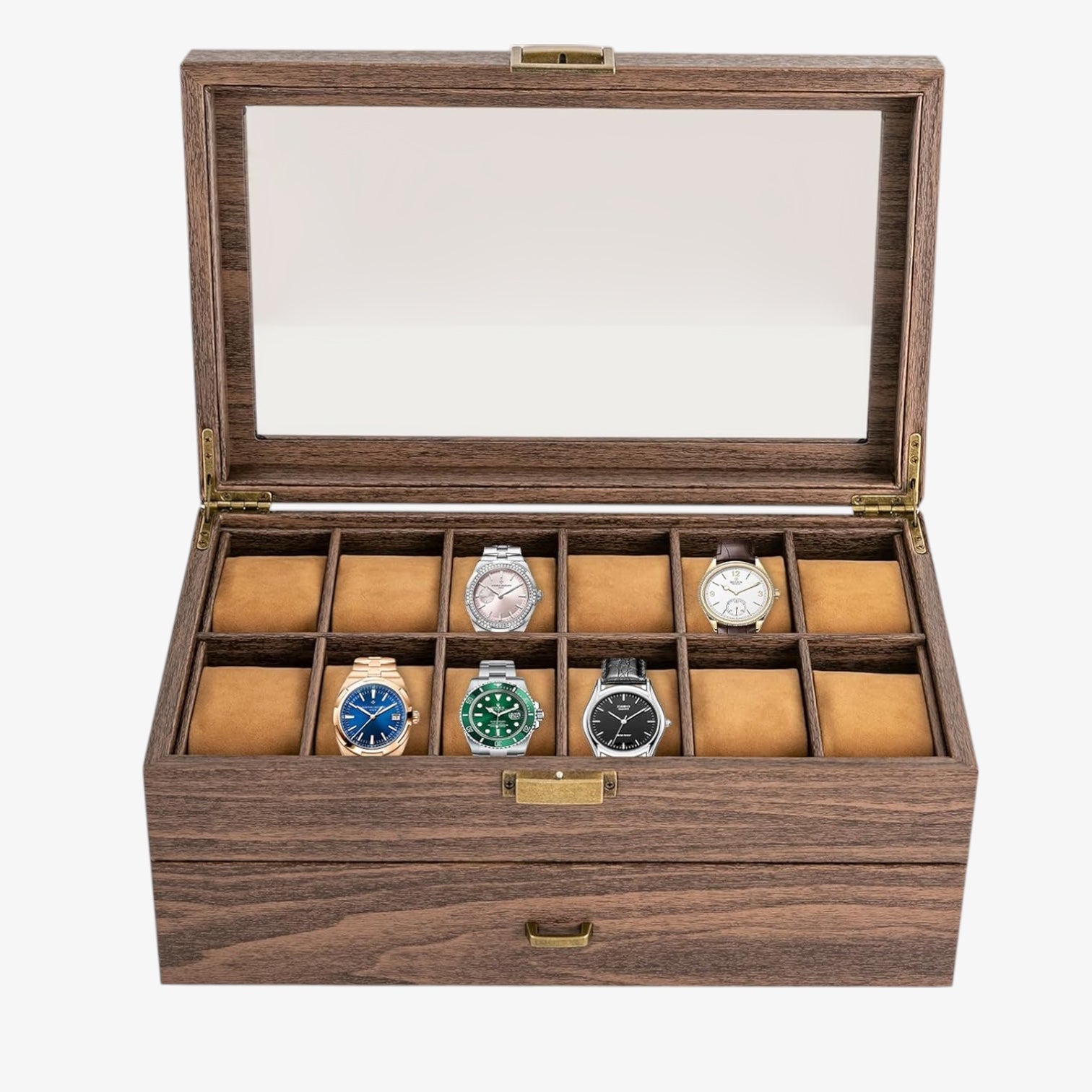 Coffret Montres Bois Massif 24 Places
