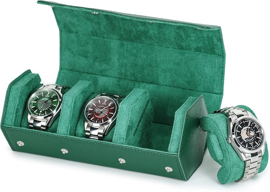 Étui Montres Cuir Hexagonal 3 Places Voyage