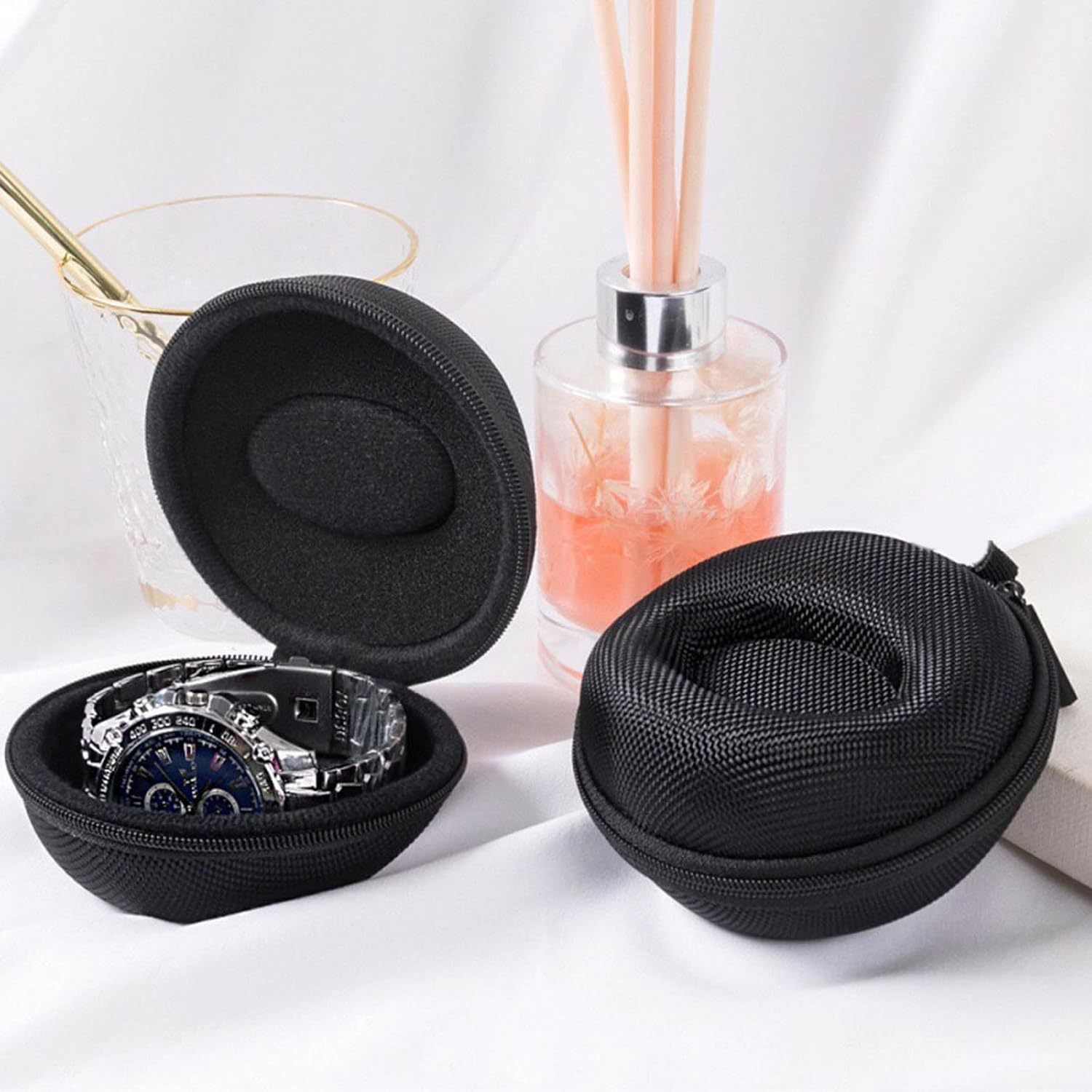 Étui Montre Nylon Noir Antichoc