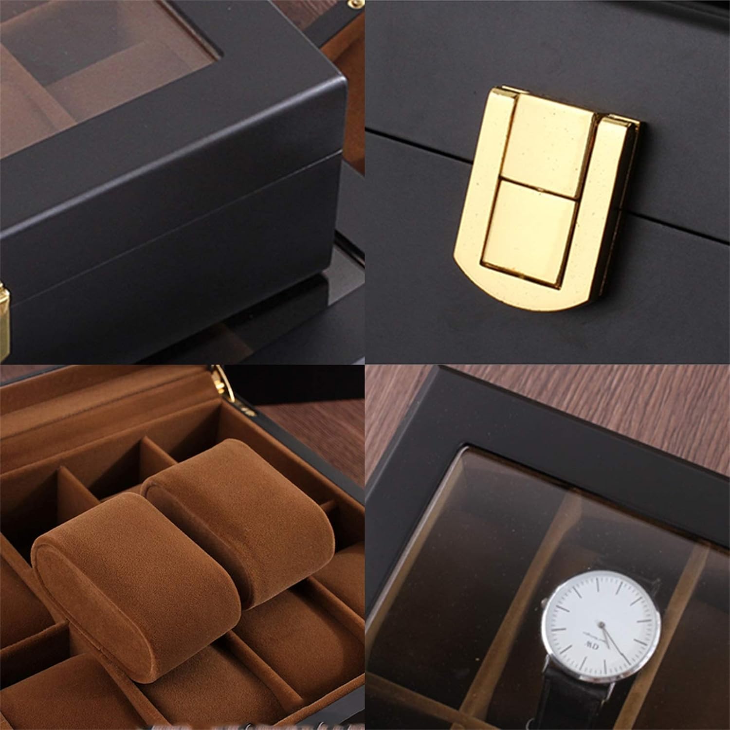 Boîte Montre Bois Naturel Aurum Prestige