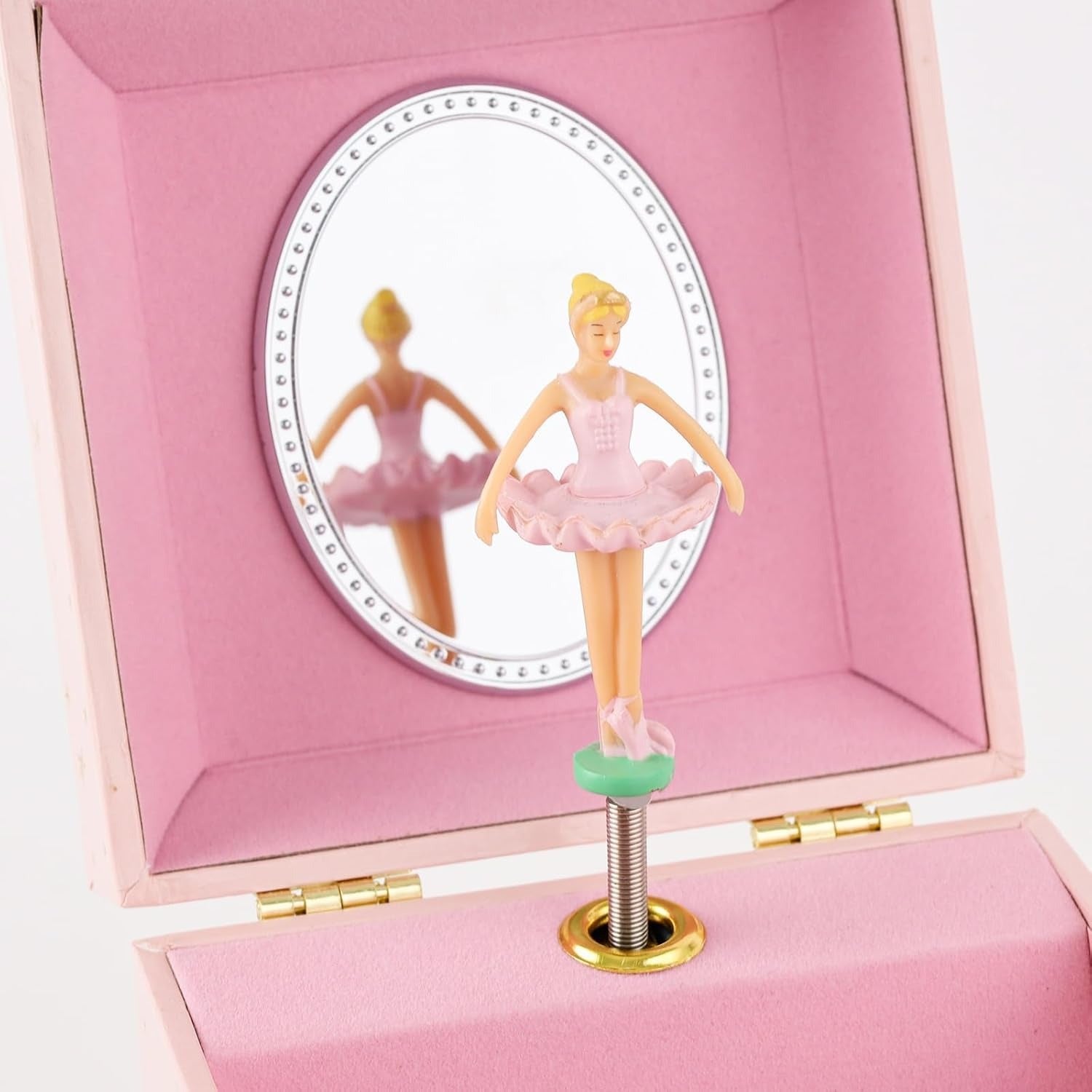 Boîte à Bijoux Musicale Bois Danseuse Miroir