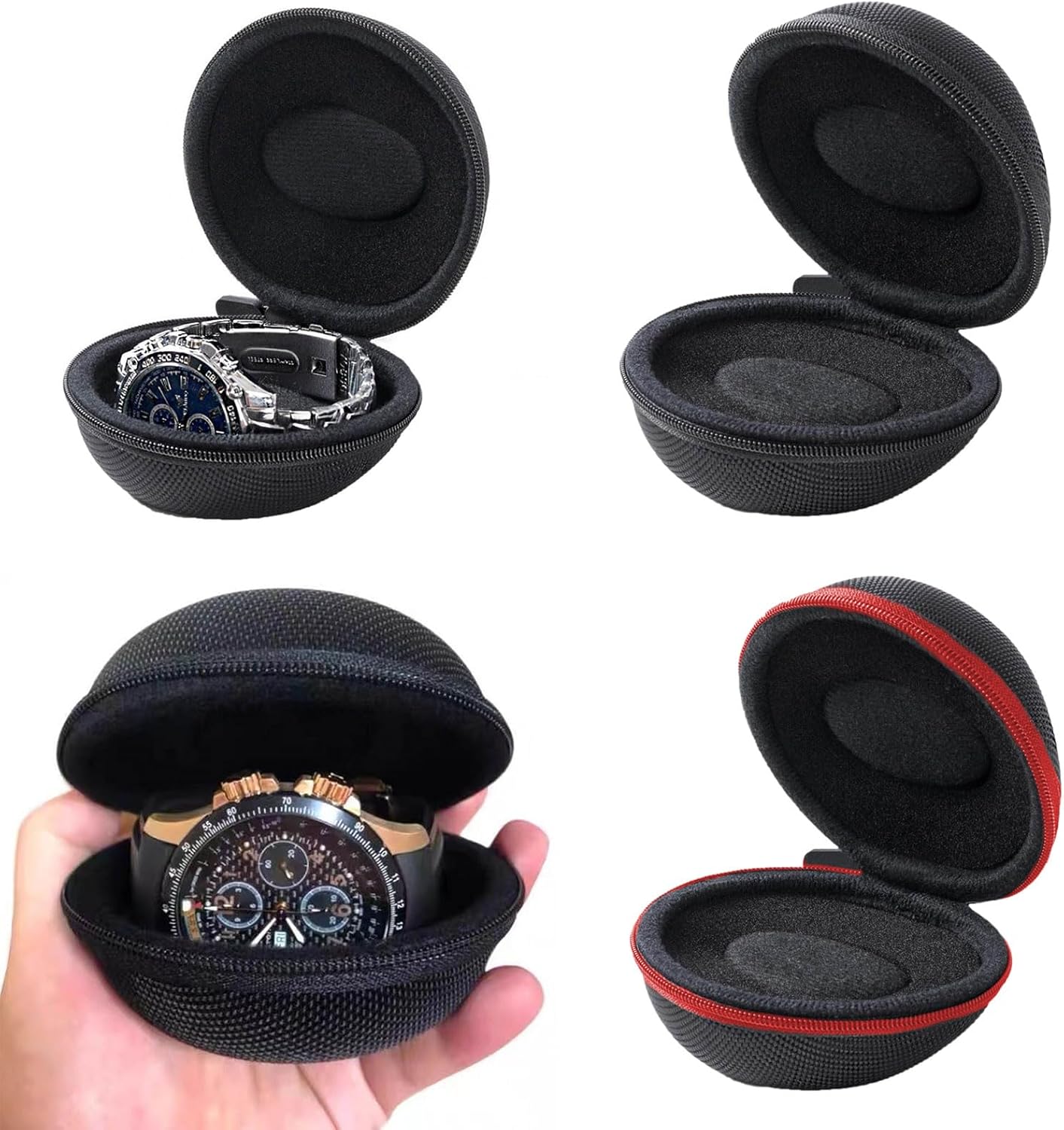 Étui Montre Nylon Noir Antichoc