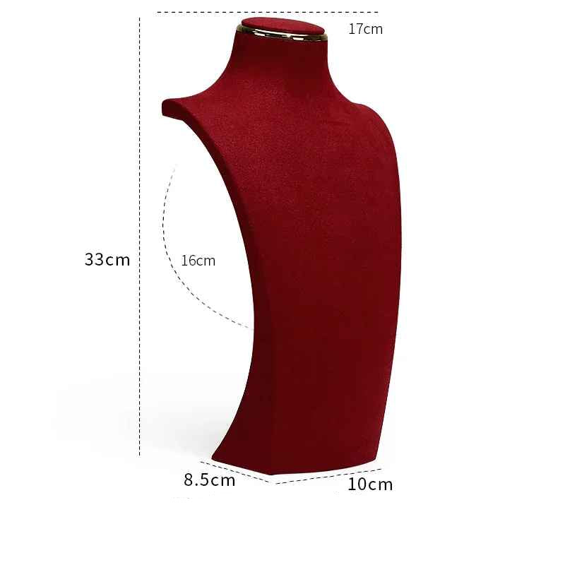Présentoir collier buste microfibre luxe