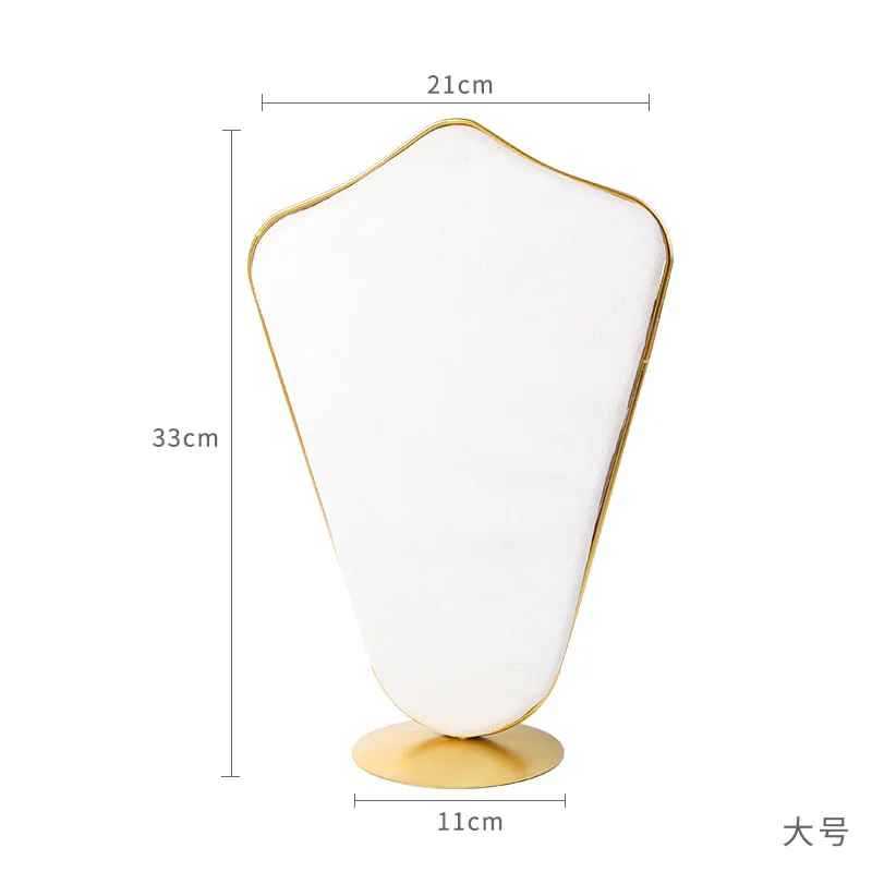 Présentoir à Bijoux Design Velours Métal Doré – Forme Goutte