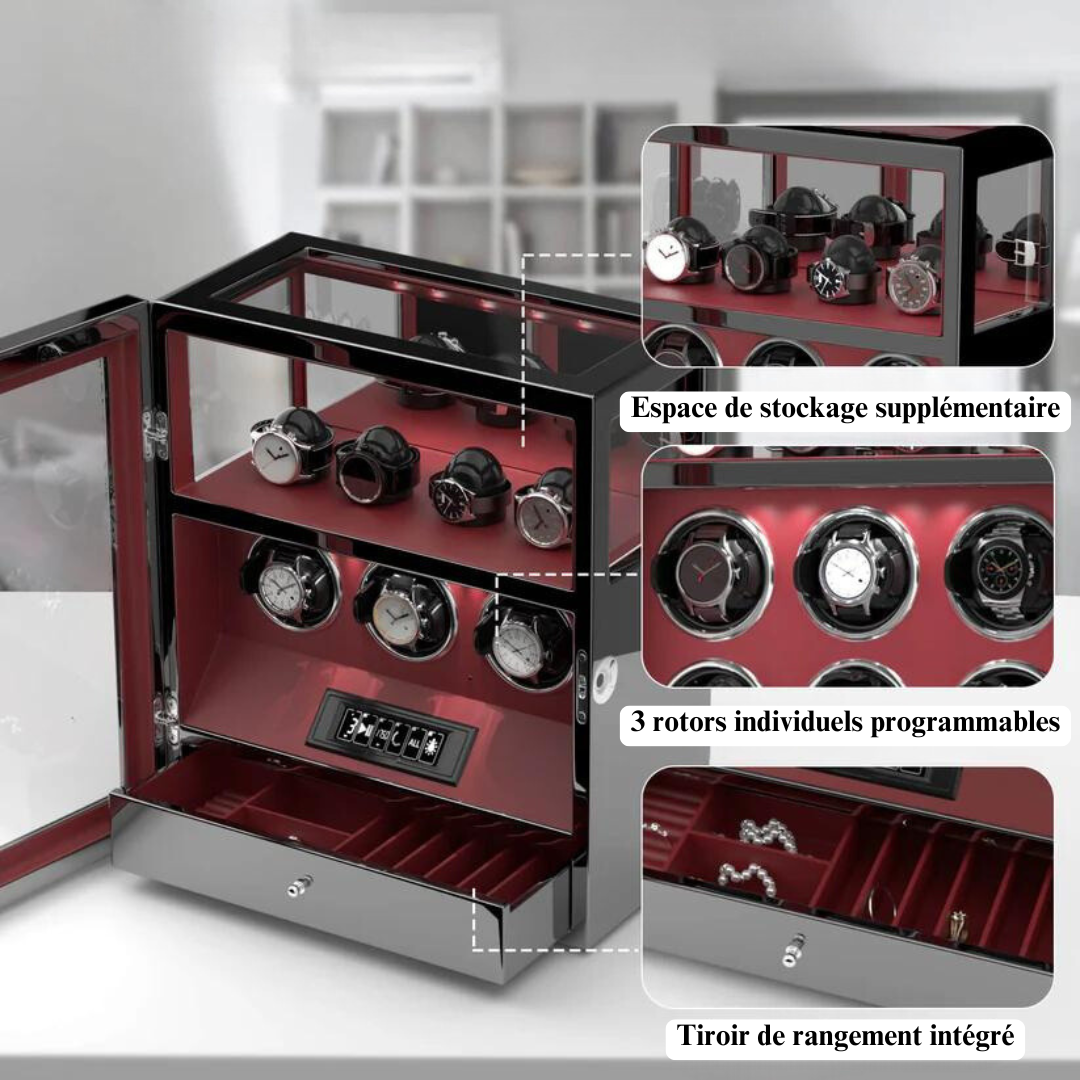 Remontoir Montre 3 Places Empreinte Digitale Premium