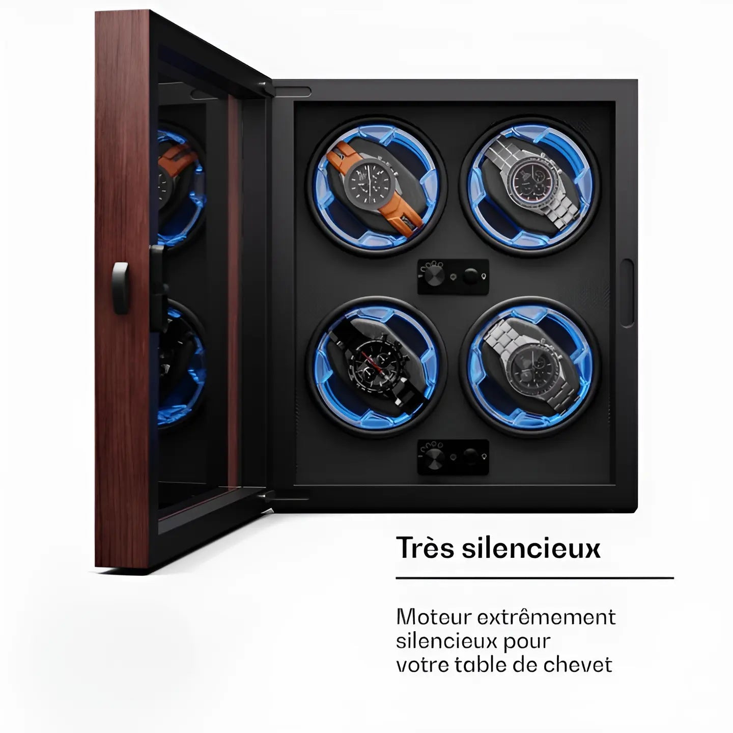 Coffre Fort Montre Bois Noctura Luxe Silencieux