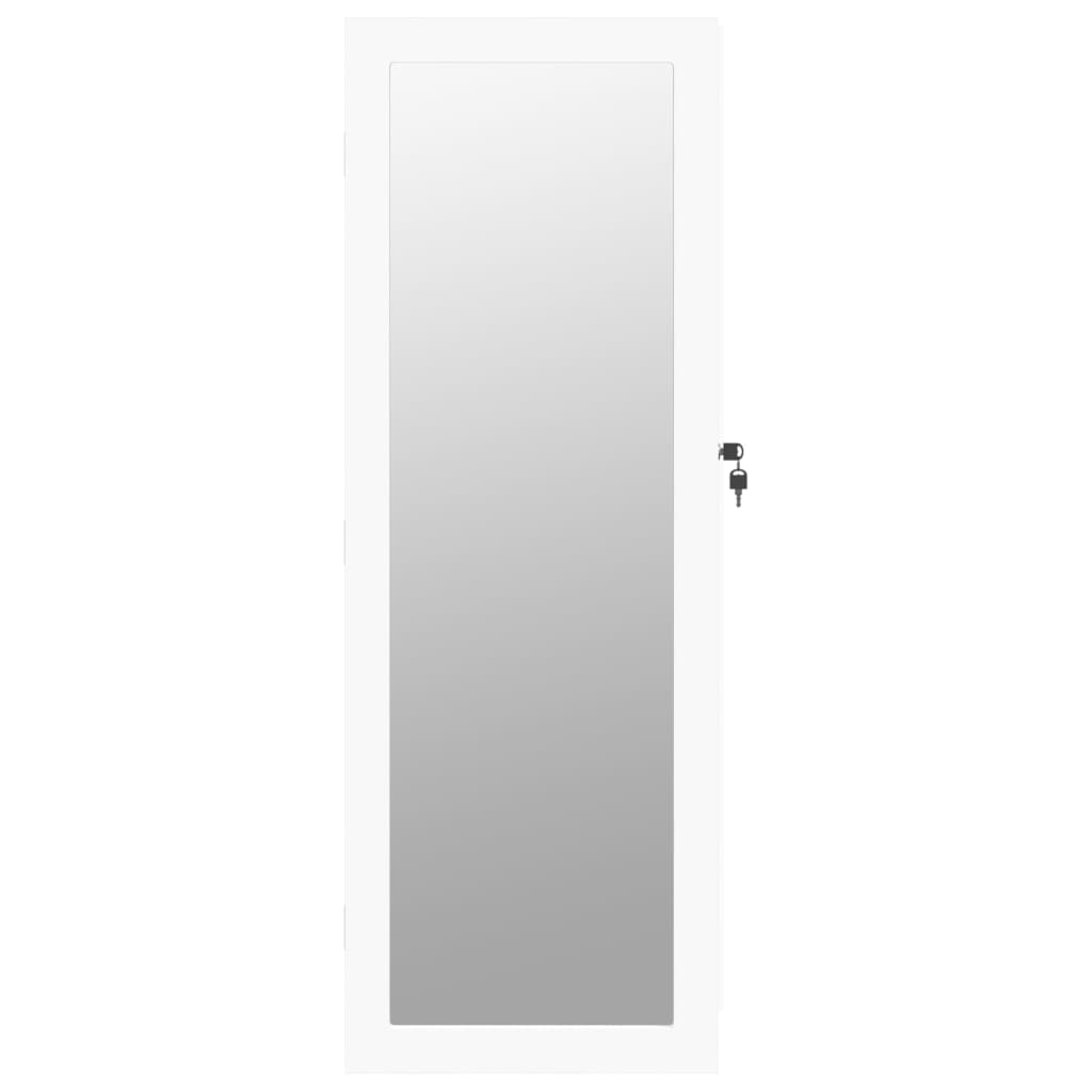 Boîte Bijoux Bois Murale Blanche Sécurisée Premium