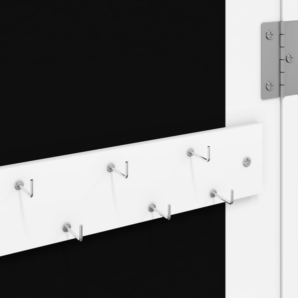 Boîte Bijoux Bois Murale Blanche Sécurisée Premium