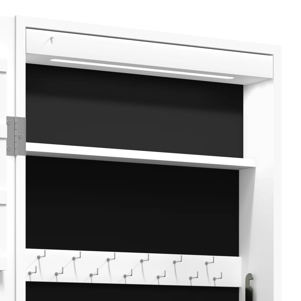 Armoire Bijoux Bois Murale Miroir LED