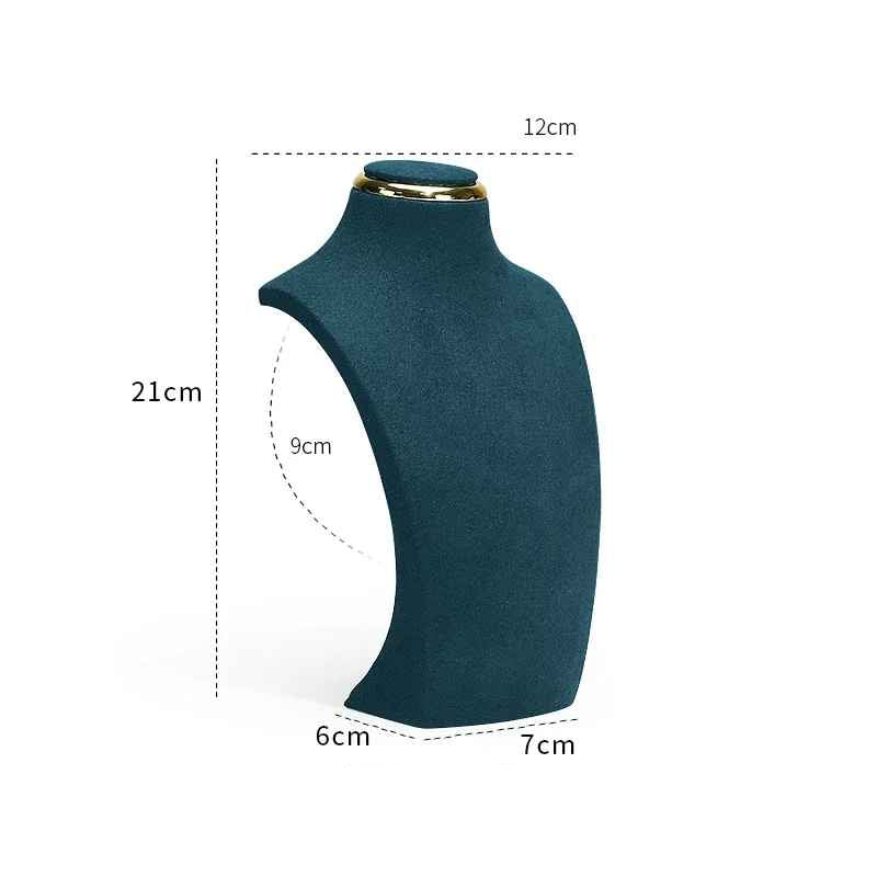 Présentoir collier buste microfibre luxe