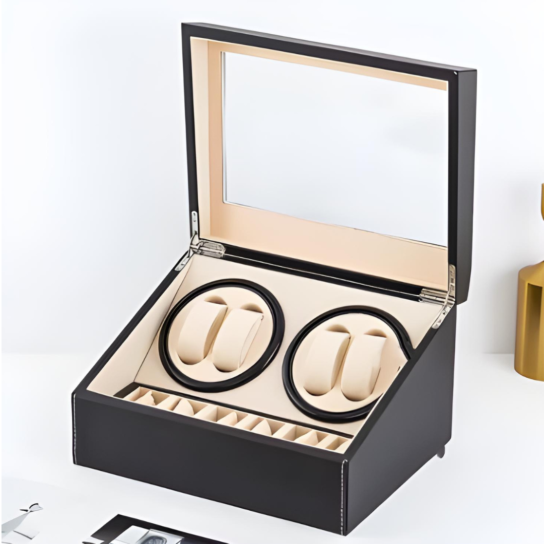 Coffre Fort Montre Cuir Multi Remontoirs LED Deluxe
