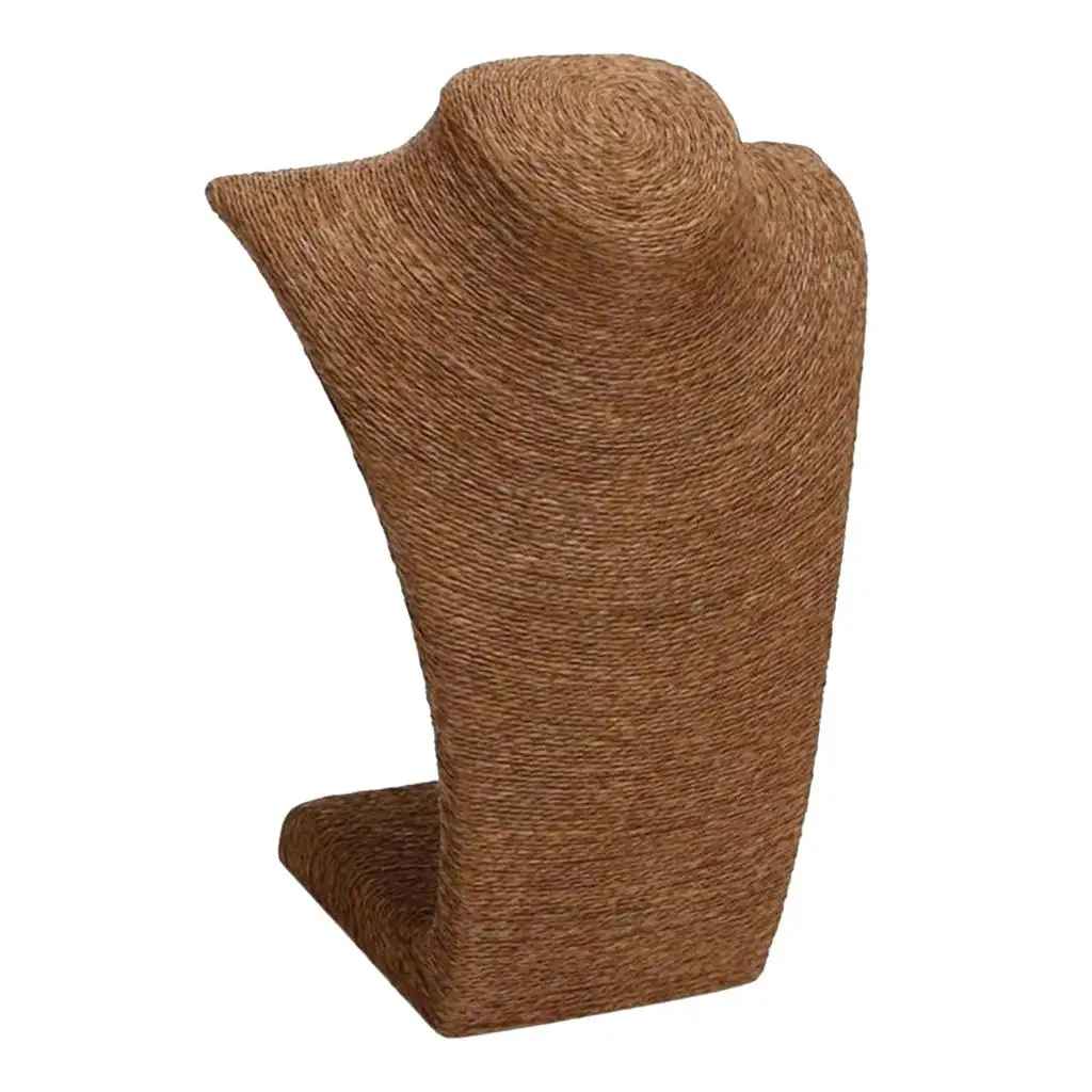 Buste collier en tissu lin