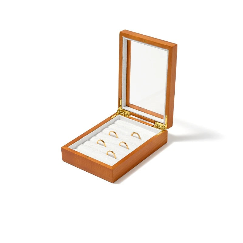 Boite Bijoux Bois Couvercle Acrylique Transparent