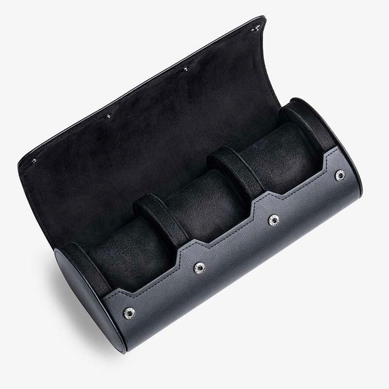 Étui Montres Cuir Véritable 3 Places Voyage