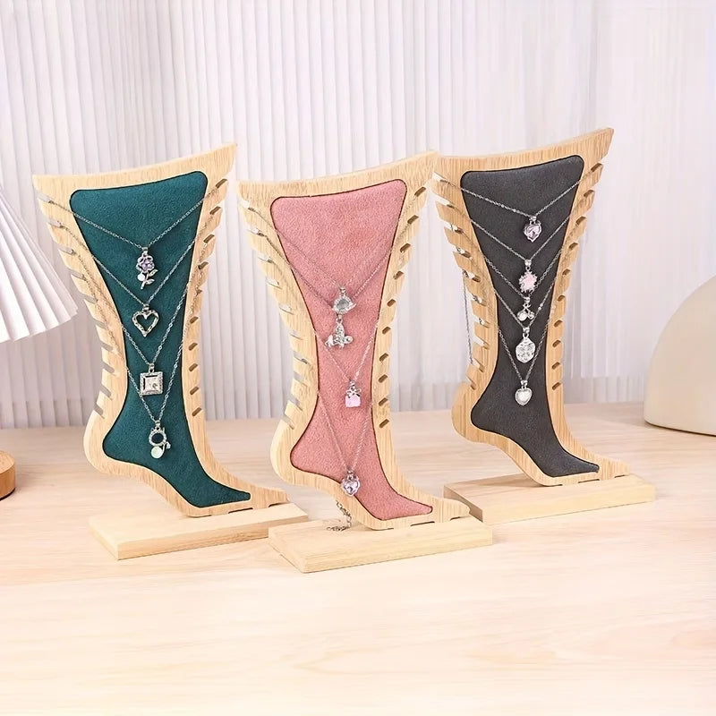Présentoir Bois Pied Cheville Collier Bijoux
