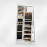 Boîte Bijoux Sur Pied Bois Miroir LED Vitrine