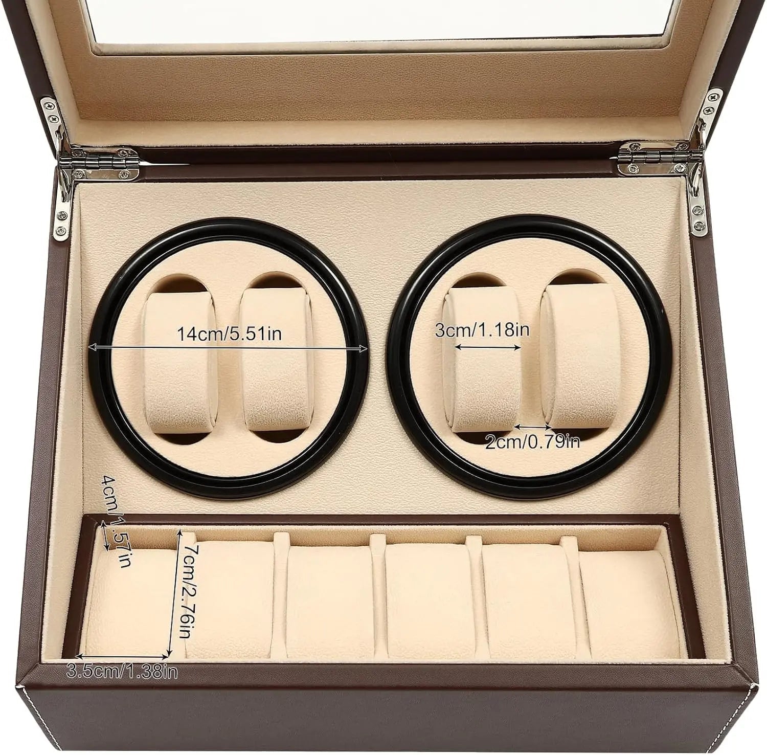 Coffre Fort Montre Cuir Signature 10 Places Velours