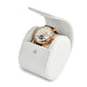 Étui Montre Cuir Blanc Voyage Compact