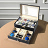 Boîte à Montres Cuir 12 Slots Tiroir Bijoux