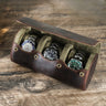 Étui Montre Rétro Cuir Marron 8 Slots