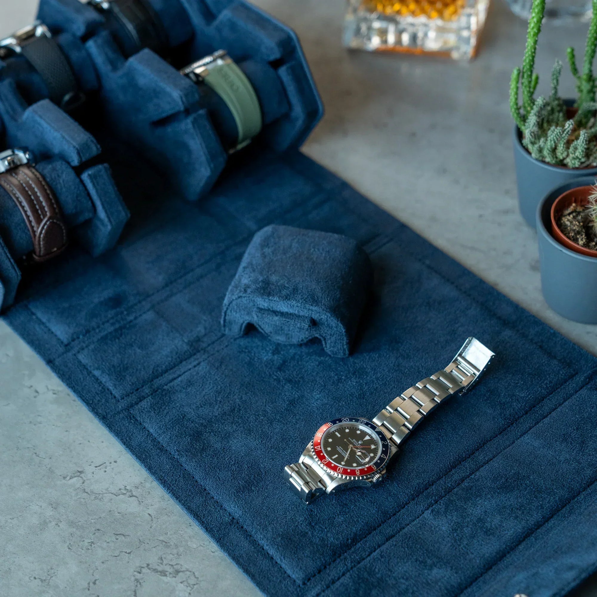 Étui Montres Cuir Hexagonal 3 Places Voyage