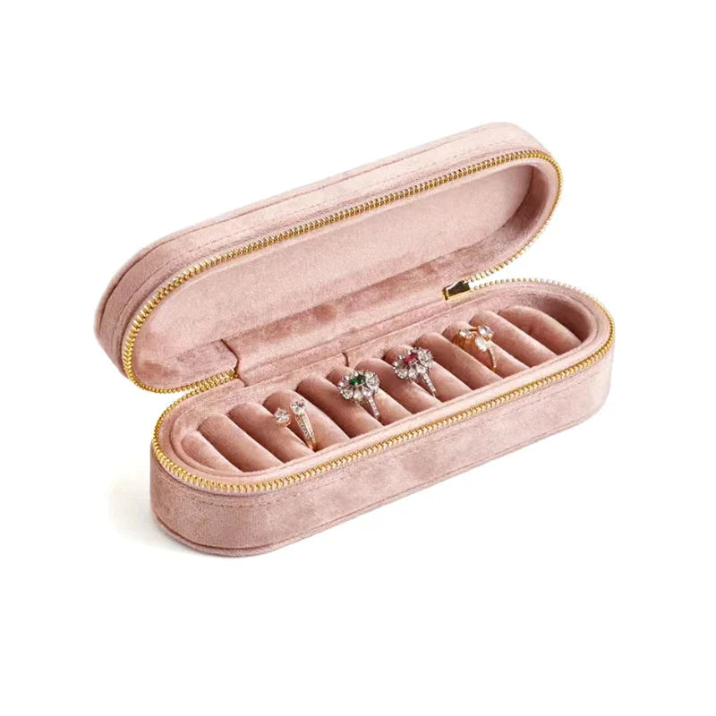 Boîte à Bagues Velours Compartiments Femme