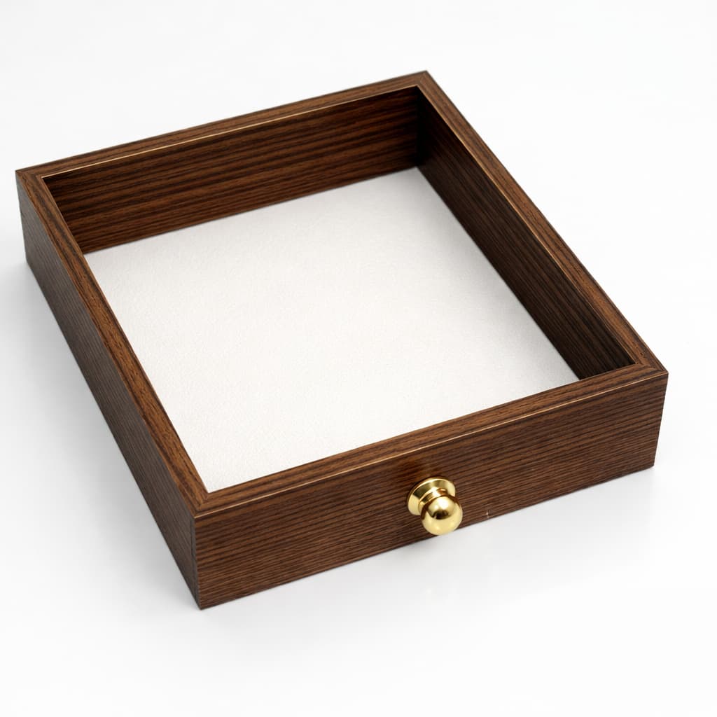 Boîte à Bijoux Bois Noyer Nordique Tiroirs
