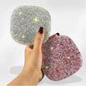 Boîte Bijoux Strass Cuir Brillante Miroir