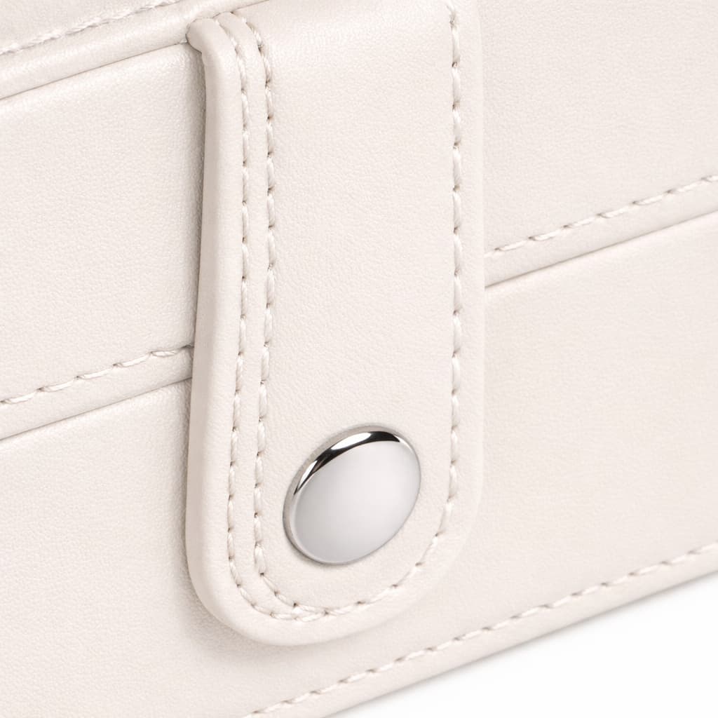 Boîte Bijoux Cuir Simili Double Étage Compact
